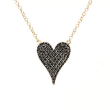 Load image into Gallery viewer, Black Diamond Heart Necklace