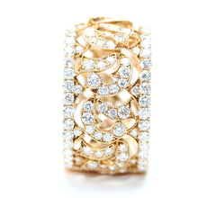 Load image into Gallery viewer, Diamond Ornate Fleur Ring