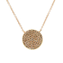 Load image into Gallery viewer, Diamond Sapphire Disc Eye Amulet Necklace