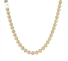 Load image into Gallery viewer, Diamond bezel tennis necklace