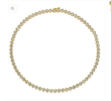 Load image into Gallery viewer, Diamond bezel tennis necklace