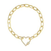 Load image into Gallery viewer, Diamond Heart Lock Bracelet