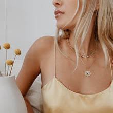 Load image into Gallery viewer, Diamond & Sapphire Eye Charm