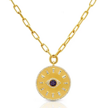 Load image into Gallery viewer, Diamond & Sapphire Eye Charm