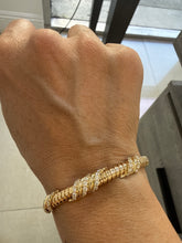 Load image into Gallery viewer, Swirl Diamond flexi bangle

