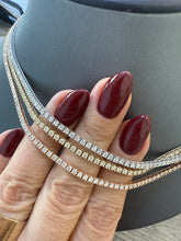 Load image into Gallery viewer, Classic 4 prong Tennis Necklace
