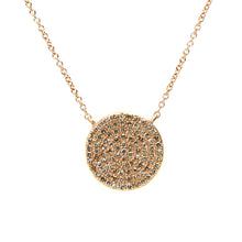 Load image into Gallery viewer, Diamond Sapphire Disc Eye Amulet Necklace
