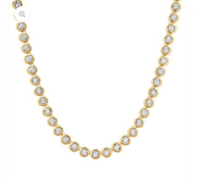 Load image into Gallery viewer, Diamond bezel tennis necklace
