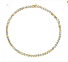 Load image into Gallery viewer, Diamond bezel tennis necklace
