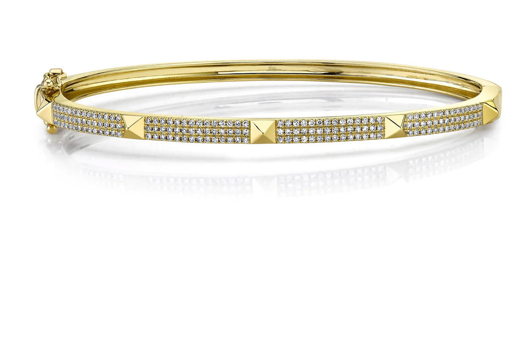 Wide studded bangle