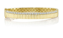 Load image into Gallery viewer, Ribbed Diamond Bangle
