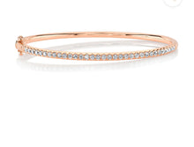 Load image into Gallery viewer, 14kt classic diamond bangle
