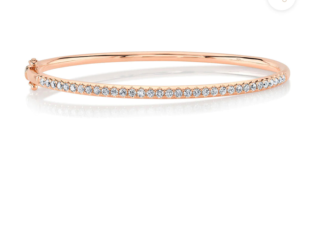 14kt classic diamond bangle