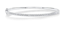Load image into Gallery viewer, 14kt classic diamond bangle
