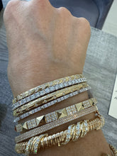 Load image into Gallery viewer, Swirl Diamond flexi bangle
