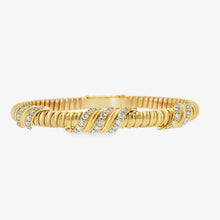 Load image into Gallery viewer, Swirl Diamond flexi bangle
