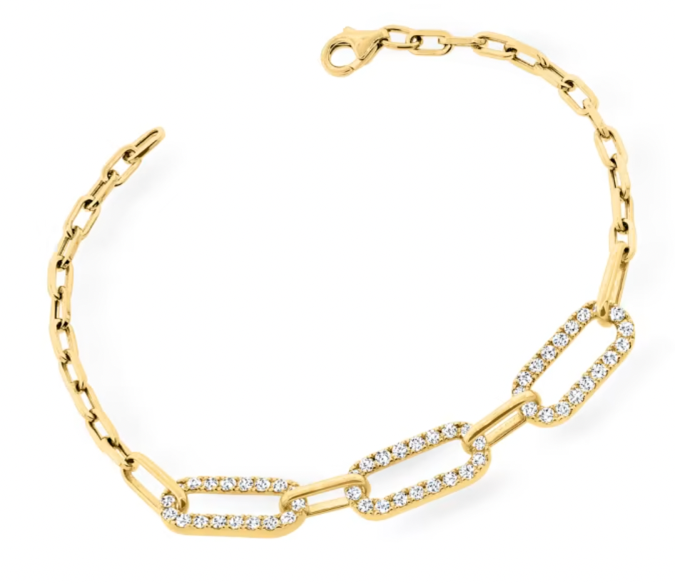 Triple Diamond Link Bracelet