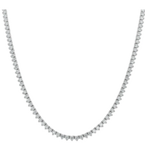 Load image into Gallery viewer, 3 prong diamond tennis necklace
