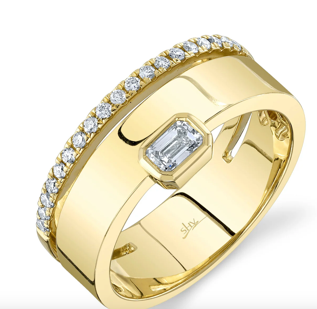 Diamond Emerald Cut Ring