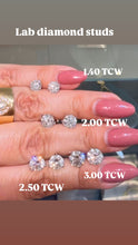 Load image into Gallery viewer, Lab diamond studs 2 carats total
