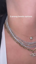 Load and play video in Gallery viewer, 3 prong diamond tennis necklace
