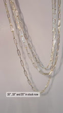 Load and play video in Gallery viewer, Gold paperclip chain necklace (small link)
