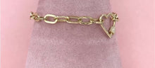 Load and play video in Gallery viewer, Diamond Heart Lock Bracelet
