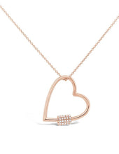 Load image into Gallery viewer, Gold diamond heart necklace
