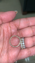 Load image into Gallery viewer, Open Circle Diamond Necklace
