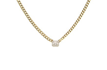 Load image into Gallery viewer, Diamond Cluster Pendant on Cuban Chain
