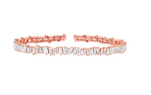 Load image into Gallery viewer, Jagged Baguette Diamond Bangle
