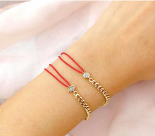 Load image into Gallery viewer, Red String Cuban Bracelet

