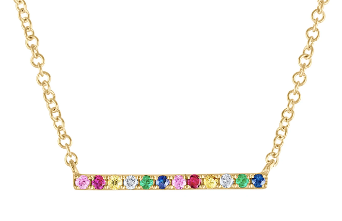 Rainbow Bar Necklace