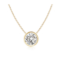 Load image into Gallery viewer, DIAMOND SOLITAIRE BEZEL SET PENDANT
