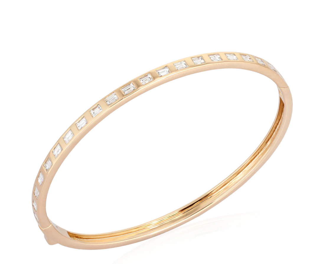 Diamond Baguette Row Bangle