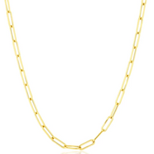 Load image into Gallery viewer, Gold paperclip chain necklace (small link)
