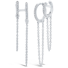 Load image into Gallery viewer, Diamond Double Huggie Earrings
