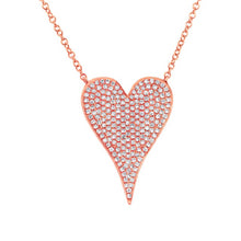 Load image into Gallery viewer, Large Diamond Heart Necklace
