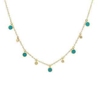 Turquoise and Diamond Dangler